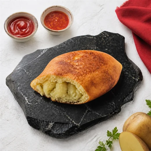 Жареный пирожок с картошкой